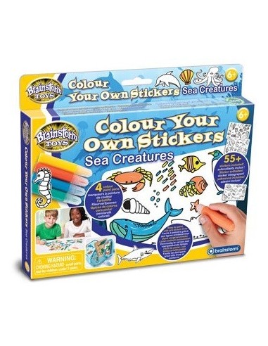 Brainstorm - Colour Your Own Stickers – Sea Creatures