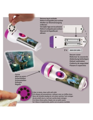Brainstorm - Fairy & Unicorn Torch and Projector - zaklamp elf en eenhoorn