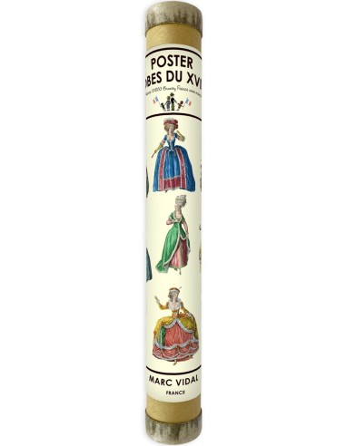 Marc Vidal - 102 - Poster Robes Françaises du XVIIIe in kartonnen koker