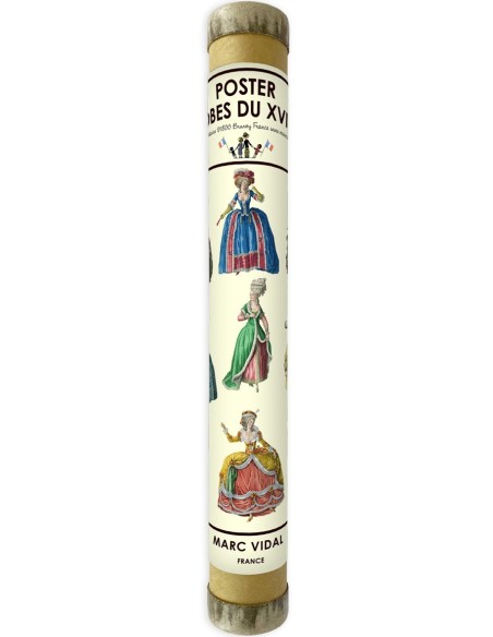 Marc Vidal - 102 - Poster Robes Françaises du XVIIIe in kartonnen koker