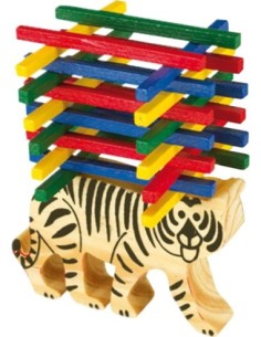 Marc Vidal - 528 -  Jeu du Tigre mini houten evenwichtspel 2