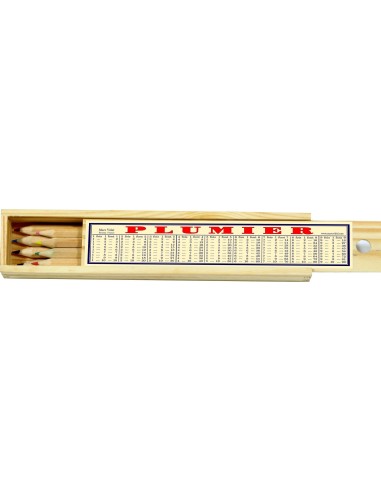 Marc Vidal -  753 -  Plumier - Houten etui met 8 kleurpotloden