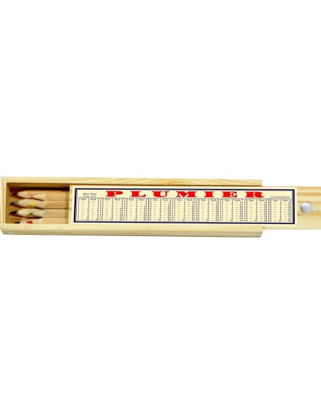 Marc Vidal -  753 -  Plumier - Houten etui met 8 kleurpotloden